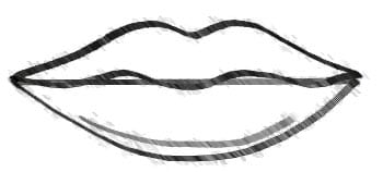 desenho de lábios