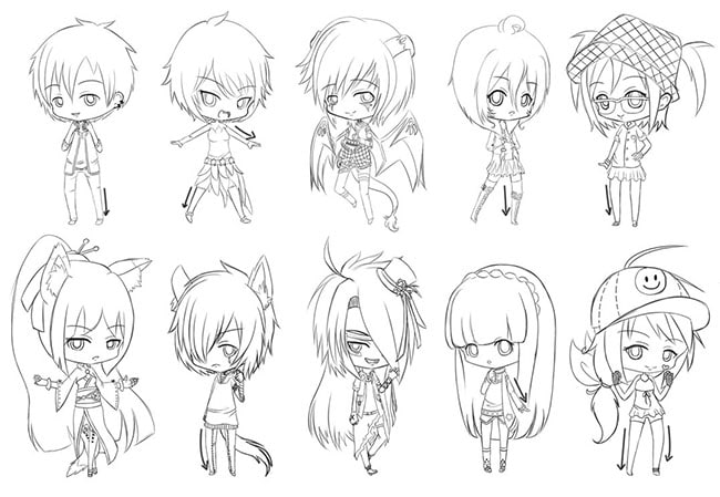 Iniciantes】Como desenhar o rosto de um personagem chibi【dicas de