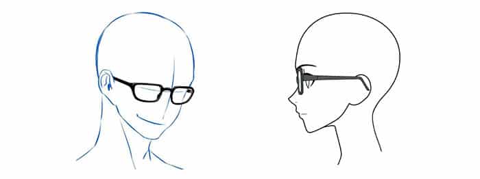 como desenhar óculos