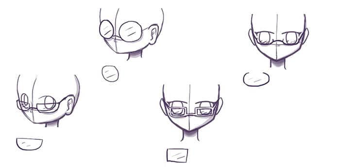 como desenhar óculos