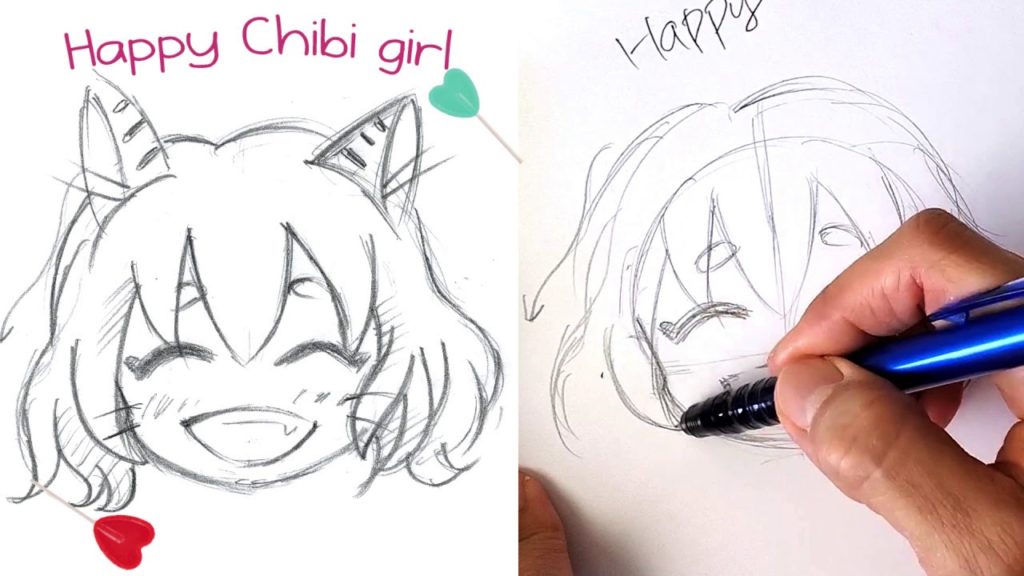 Iniciantes】Como desenhar o rosto de um personagem chibi【dicas de